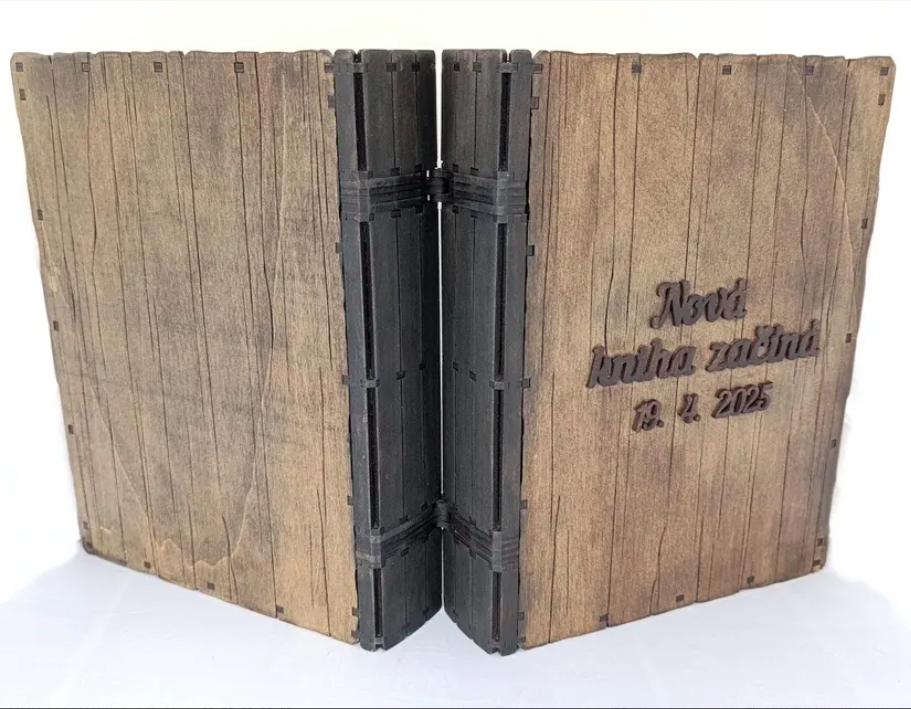 Book Box - Laser Cut Wedding Card Box, Lockable Wooden Book, Digital Files, 180 Open Design