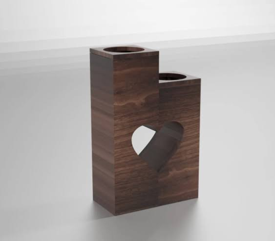 Broken Heart Candle Holder - 4mm Laser Cut Files | SVG, PDF, CDR | Digital Download