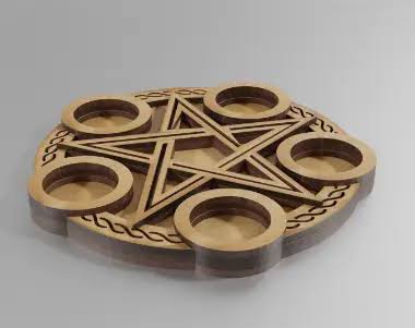 Candle Holder Altar Design - 4mm Laser Cut Files | SVG, PDF, CDR Download