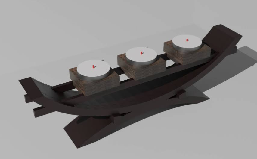China Type Wooden Candlestick - 4mm Tealight Holder | Laser Cut Files in SVG, PDF, CDR