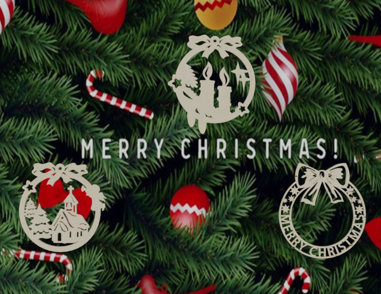 Christmas Vector Files Bundle - CDR DXF SVG for Laser Cut, CNC, Plasma, Cricut & Silhouette