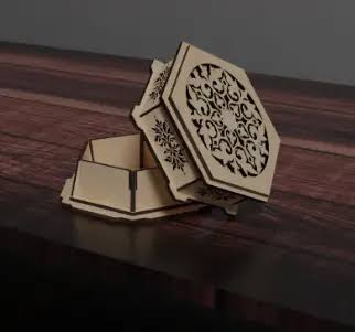 Decorative Hexagon Gift Box - Laser Cut SVG Files for Wood & DIY Gifts