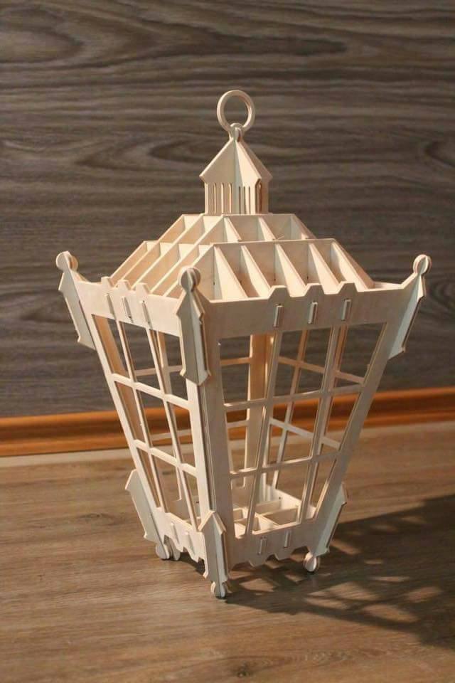 European Street Light Lamp - Laser Cut Files (CDR, DXF, SVG) | Digital Download
