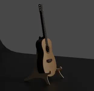 Guitar Stand - 4mm Wood Laser Cut Files | SVG, PDF, CDR Download for Guitar Display