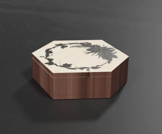 Hexagonal Wood Ring Box - Laser Cut Files | SVG, PDF, CDR | Perfect for Weddings