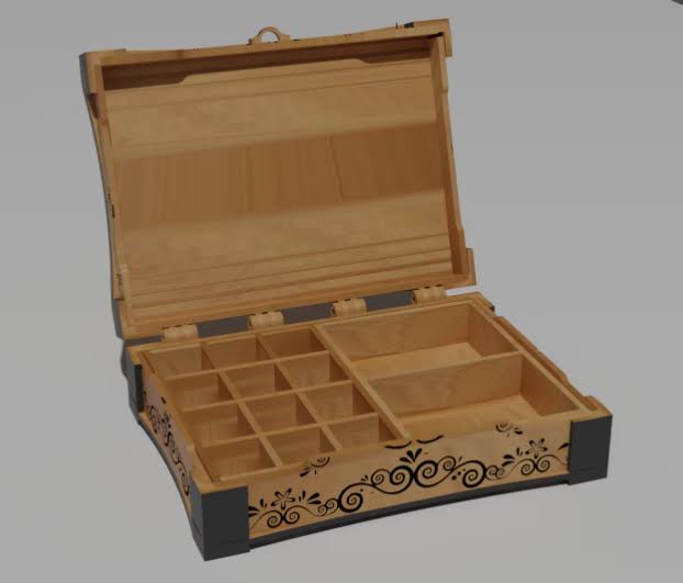 Jewelry Box - 4mm Laser Cut Files SVG, PDF, CDR Digital Download