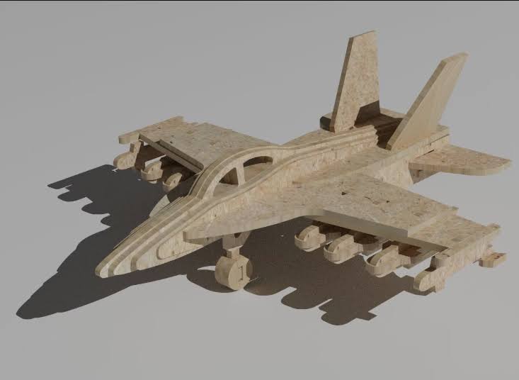 Laser Cut Airplane - 4mm Laser Cut Files | SVG, DXF, CDR | Instant Download