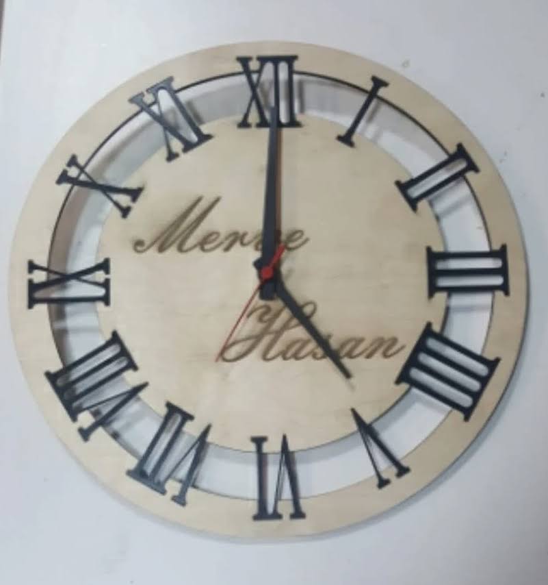 Lina Mood Ver 2 Clock Laser Cut Files - SVG, DXF, CDR | Instant Download CNC Pattern