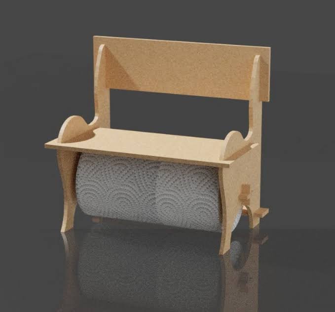 Paper Towel Bench - Laser Cut Files for 4mm Materials