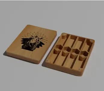 Personalized Dice Box - Custom Dice Holder & Storage for 7 Dice Set | Laser Cut Files in SVG, PDF, CDR