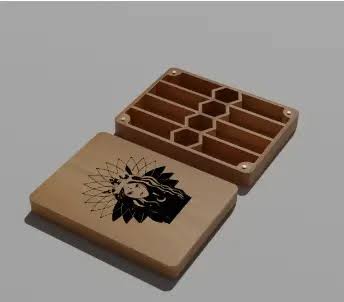 Personalized Dice Box - Custom Dice Holder & Storage for 7 Dice Set | Laser Cut Files in SVG, PDF, CDR