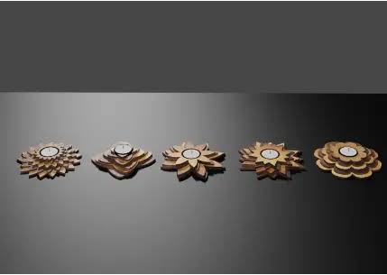 Tea Light Holder Wood - 4mm Laser Cut Files (SVG, PDF, CDR) | Instant Download Digital Product