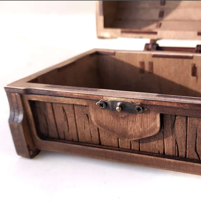 Treasure chest. 3mm, 1/8inch, 4mm, 4.5mm, 5mm. Laser cut files SVG, PDF, CDR Digital product