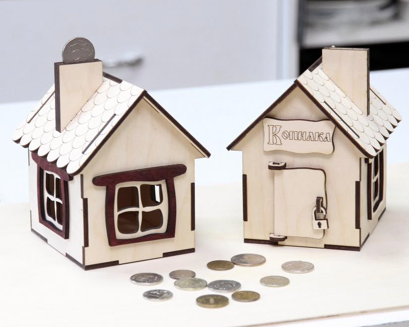 Wood Money Box Laser Cut Piggy Bank - CDR File