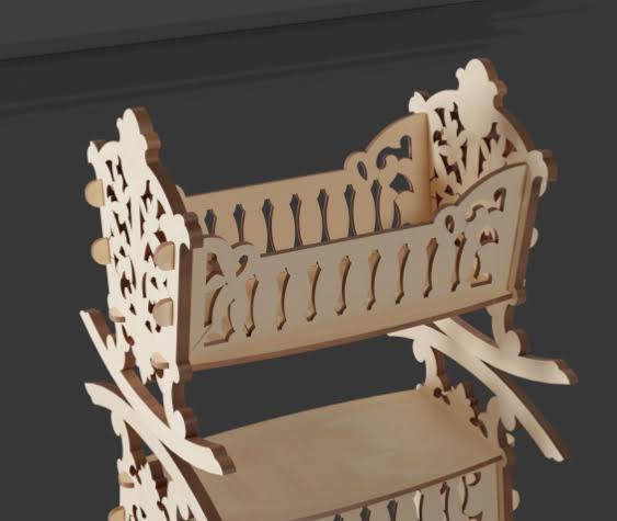 Wooden Crib Laser Cut Files | SVG, PDF, CDR | 4mm | Instant Download