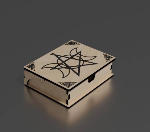Wooden Note Holder & Pagan Themed Wolf Jewelry Box - Laser Cut Files | SVG, PDF, CDR